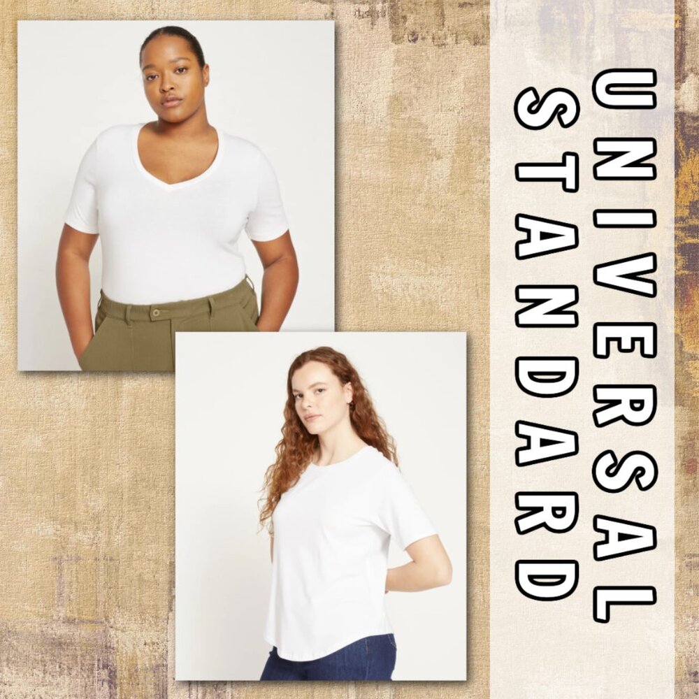 Set of Three Universal Standard Tees (V Neck and Crew Neck)